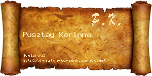 Pusztay Korinna névjegykártya